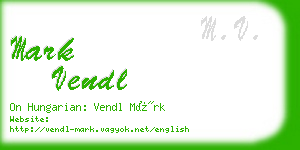 mark vendl business card